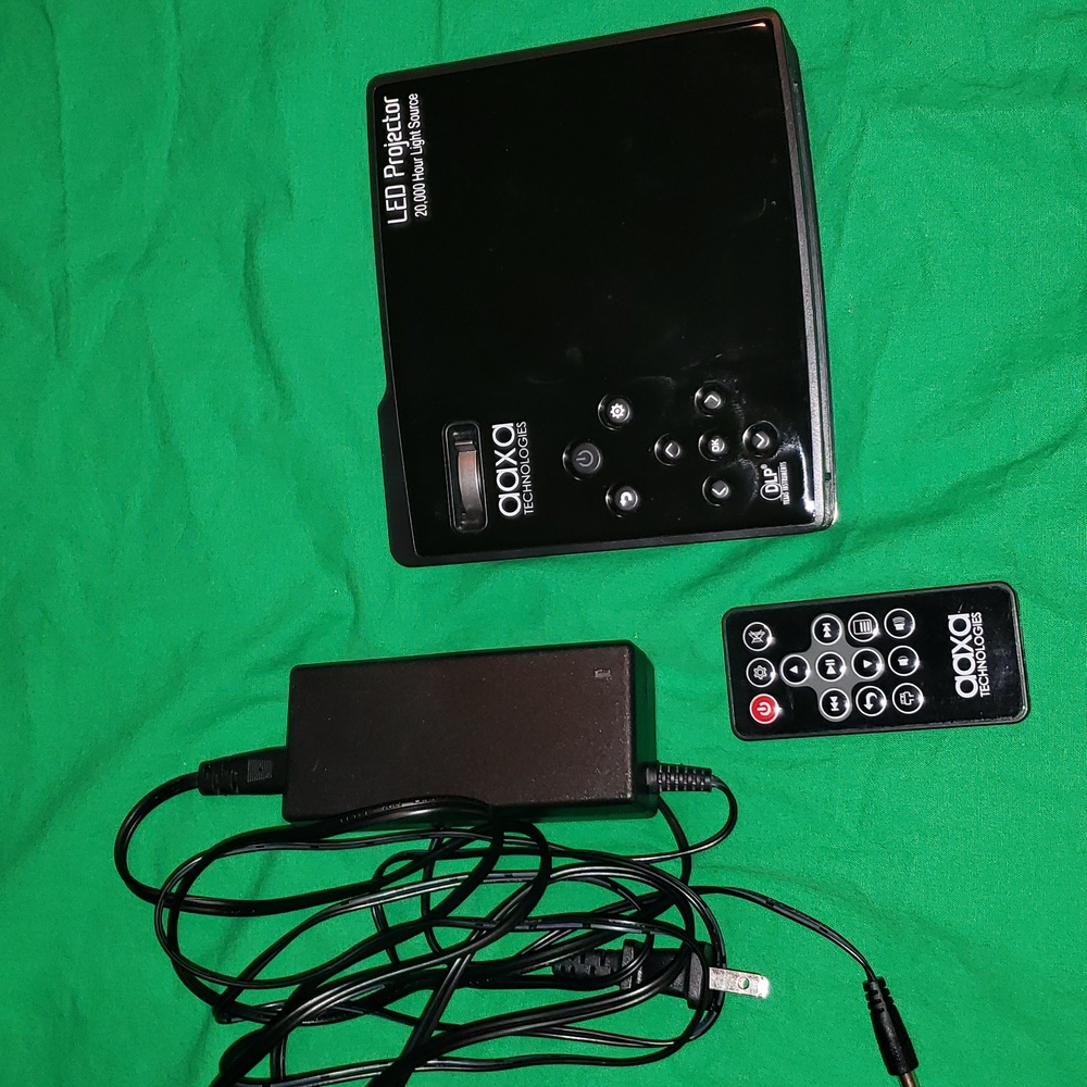 Aaxa Technologies LED Smart Projector 720 with Remote and Power Adapter